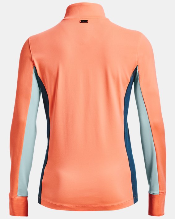 Women's UA Storm Midlayer ½ Zip, Orange, pdpMainDesktop image number 6